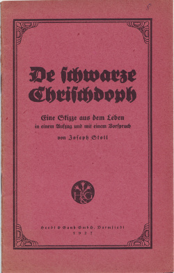 Joseph Stoll - De schwarze Chrischdoph - 1927