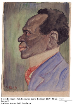 Georg Beringer, Aquarell, 1919, Portrait unbekannter Person