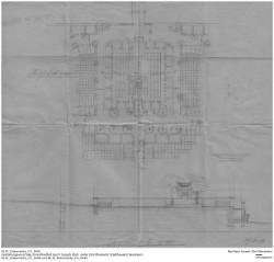 Gestaltungsvorschlag Ehrenfriedhof durch Joseph Stoll vom 27.12.1916, siehe Schriftverkehr Stadtbauamt Bensheim; siehe auch NLJS_Dokumente_CV_0448 und NLJS_Dokumente_CV_0449; Kennung: NLJS_Dokumente_CV_0451